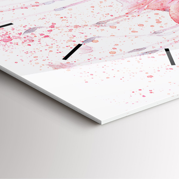 Reloj de pared cuadrado Grupo de flamencos