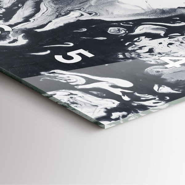 Reloj cuadrado Mármol abstracto de tinta