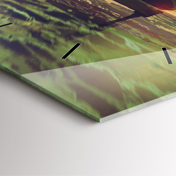 Reloj de pared cuadrado Concierto en la playa