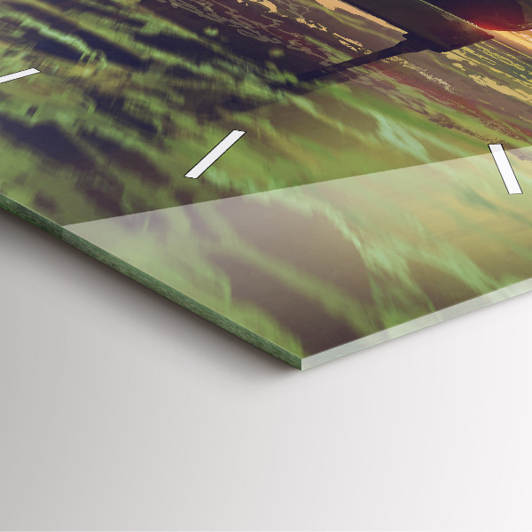 Reloj de pared cuadrado Concierto en la playa