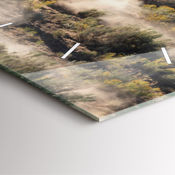 Reloj de pared cuadrado Manada de caballos a toda velocidad