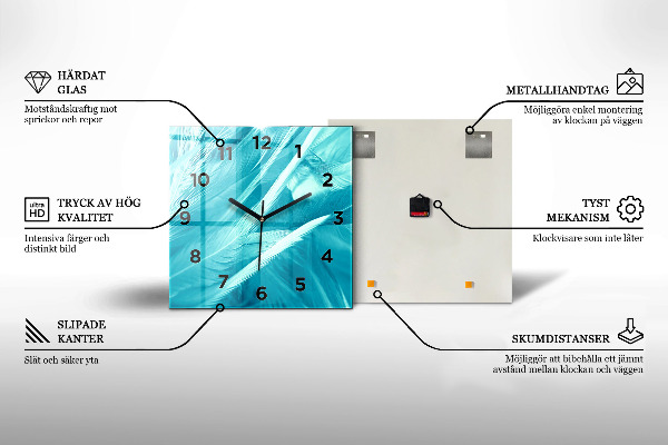 Reloj de pared cuadrado Dibujo oso