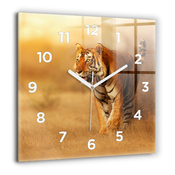 Reloj cuadrado Tigre de caza