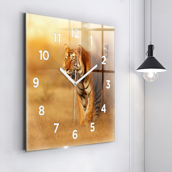 Reloj cuadrado Tigre de caza