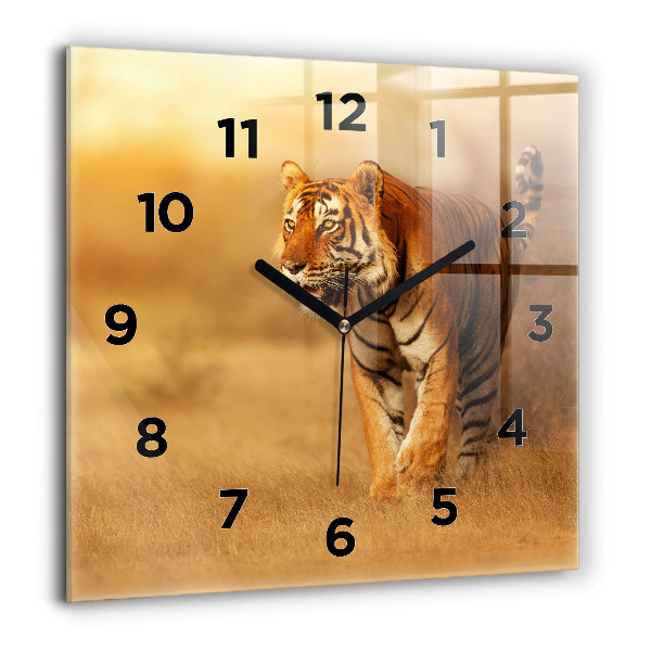 Reloj cuadrado Tigre de caza