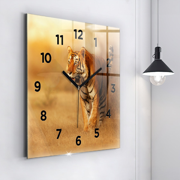 Reloj cuadrado Tigre de caza