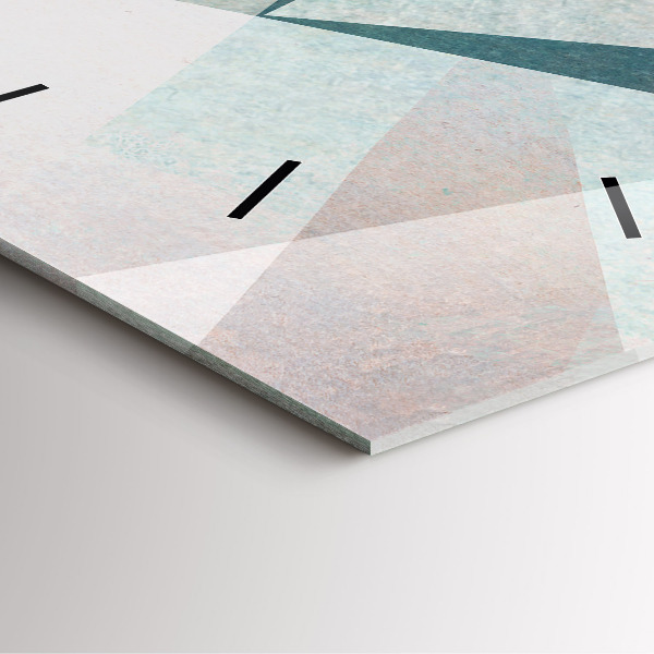 Reloj de pared cuadrado Triángulos Textura Abstracta