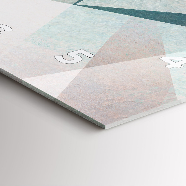 Reloj de pared cuadrado Triángulos Textura Abstracta