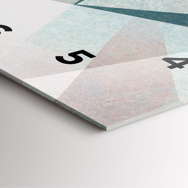 Reloj de pared cuadrado Triángulos Textura Abstracta