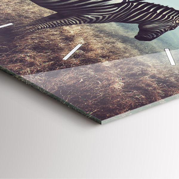 Reloj de pared cuadrado Cebra - Abstracción