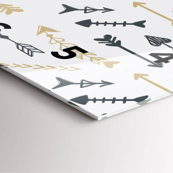 Reloj de pared cuadrado Patrón geométrico de hipster