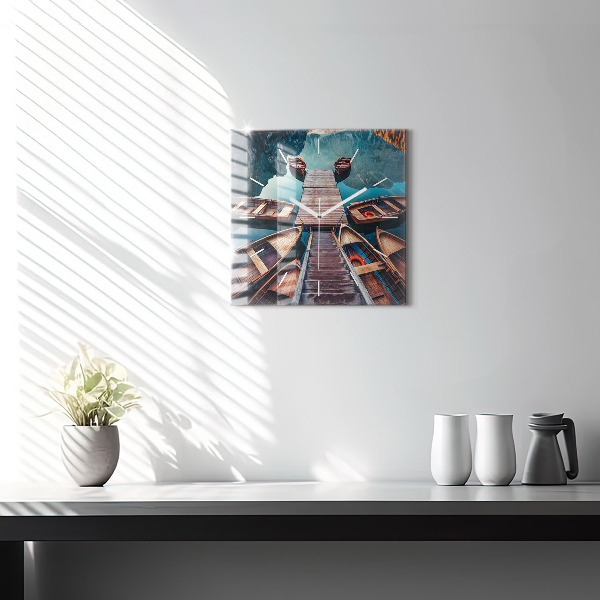 Reloj cuadrado Plataforma y lago