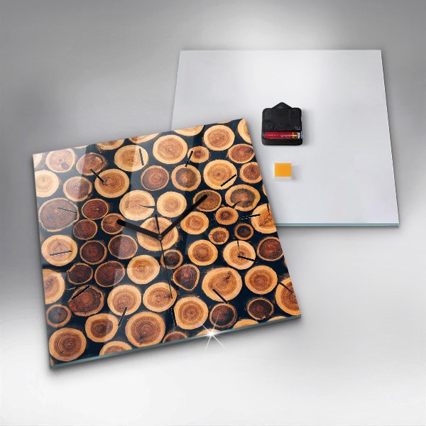 Reloj de pared cuadrado Madera