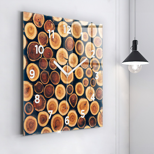 Reloj de pared cuadrado Madera