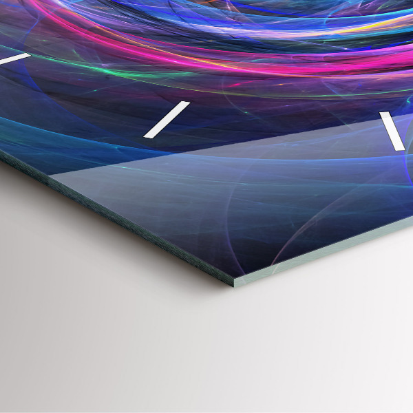 Reloj de pared cuadrado Fractal colorido