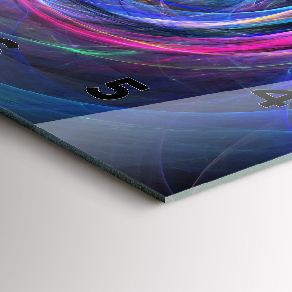 Reloj de pared cuadrado Fractal colorido