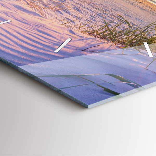 Reloj de pared cuadrado Atardecer en el mar polaco