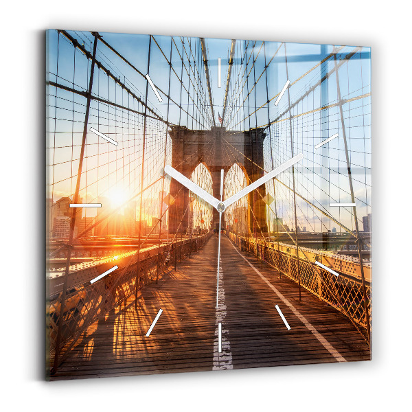 Reloj de pared cuadrado Puente de Brooklyn NYC