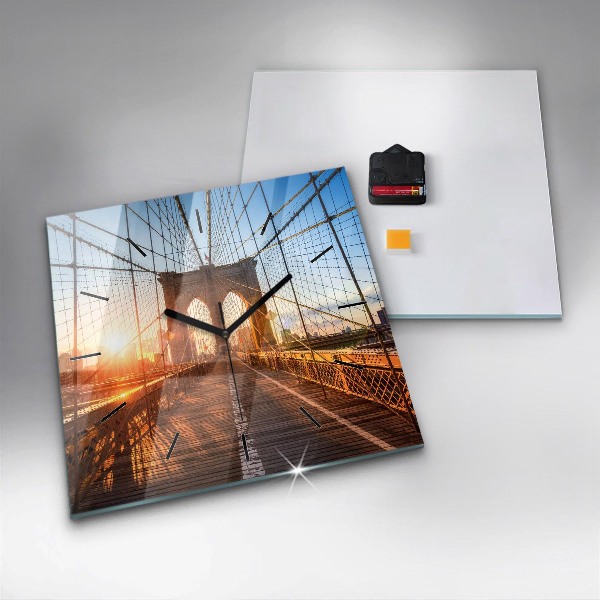 Reloj de pared cuadrado Puente de Brooklyn NYC