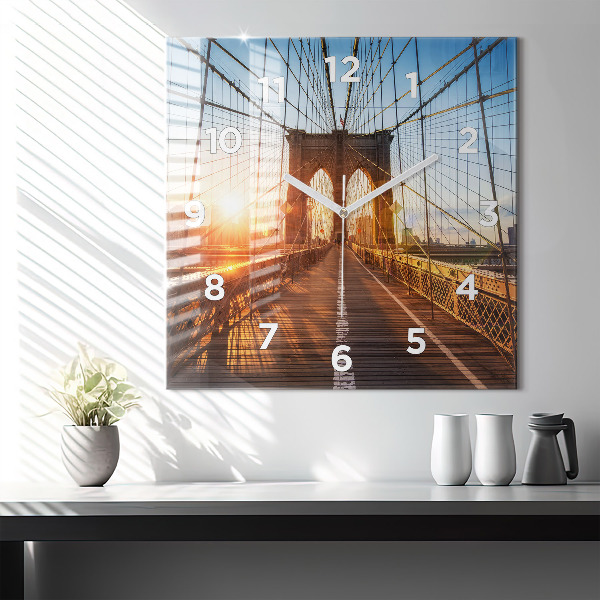 Reloj de pared cuadrado Puente de Brooklyn NYC