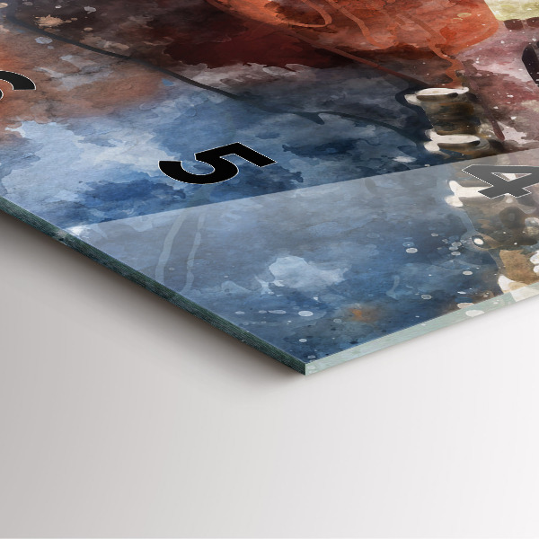 Reloj cuadrado Visualización de guitarra