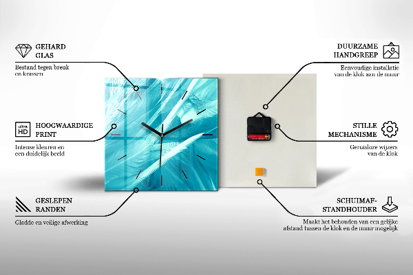 Reloj de pared cuadrado Aurora boreal