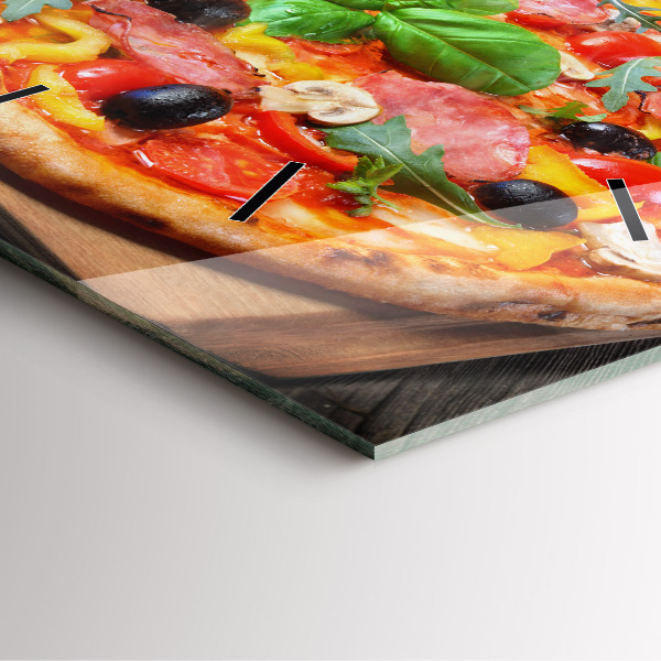 Reloj cuadrado Corazón culinario de Italia