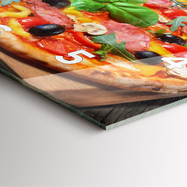 Reloj cuadrado Corazón culinario de Italia