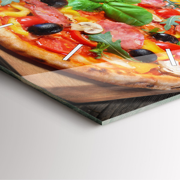 Reloj cuadrado Corazón culinario de Italia