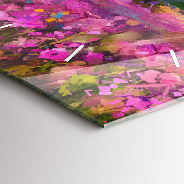 Reloj cuadrado Pradera al atardecer