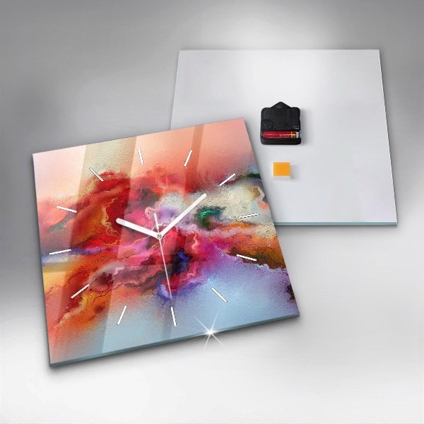 Reloj de pared cuadrado Pintura derramada