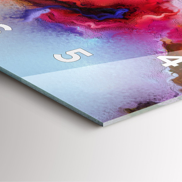 Reloj de pared cuadrado Pintura derramada