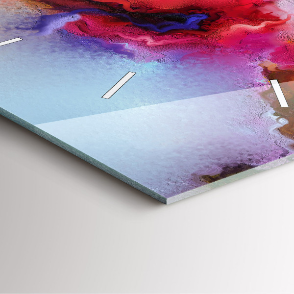 Reloj de pared cuadrado Pintura derramada