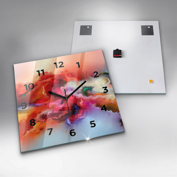 Reloj de pared cuadrado Pintura derramada