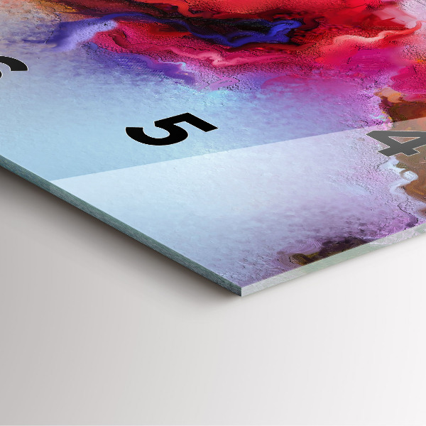 Reloj de pared cuadrado Pintura derramada