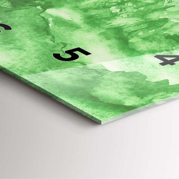 Reloj cuadrado Pintura de un bosque verde