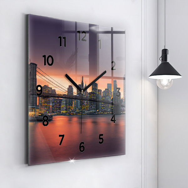 Reloj de pared cuadrado East River de Nueva York
