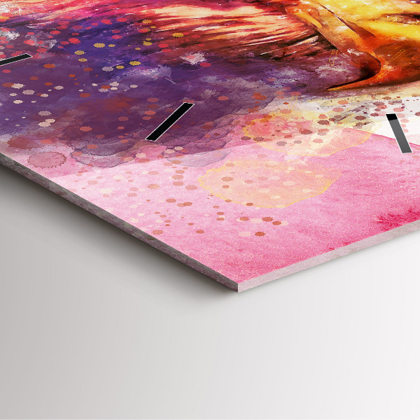 Reloj cuadrado Águila en acuarela