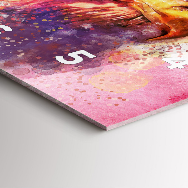 Reloj cuadrado Águila en acuarela