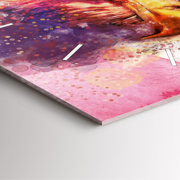 Reloj cuadrado Águila en acuarela