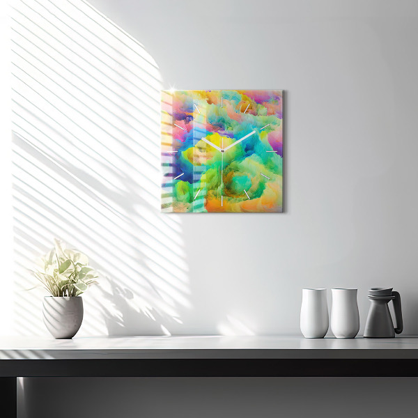 Reloj de pared cuadrado Textura fractal