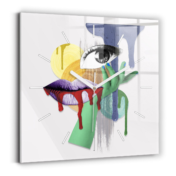 Reloj cuadrado Collage surrealista
