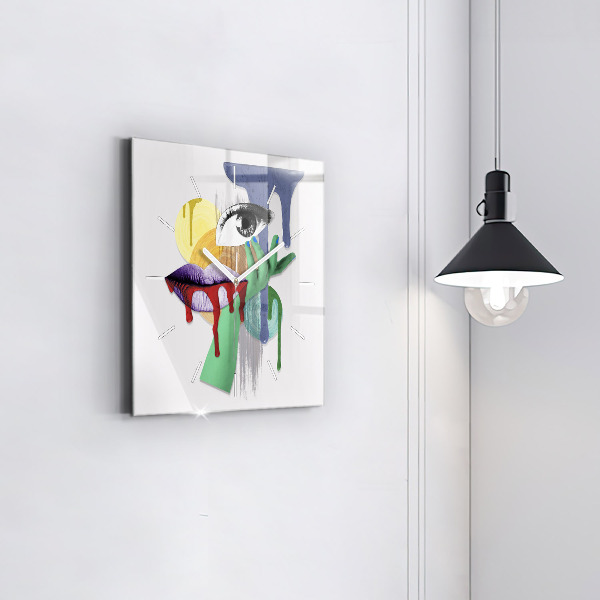 Reloj cuadrado Collage surrealista