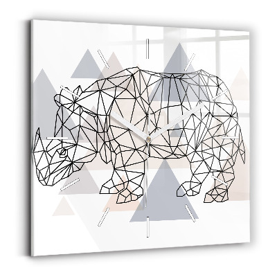 Reloj de pared cuadrado Patrón geométrico