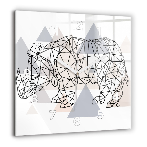 Reloj de pared cuadrado Patrón geométrico