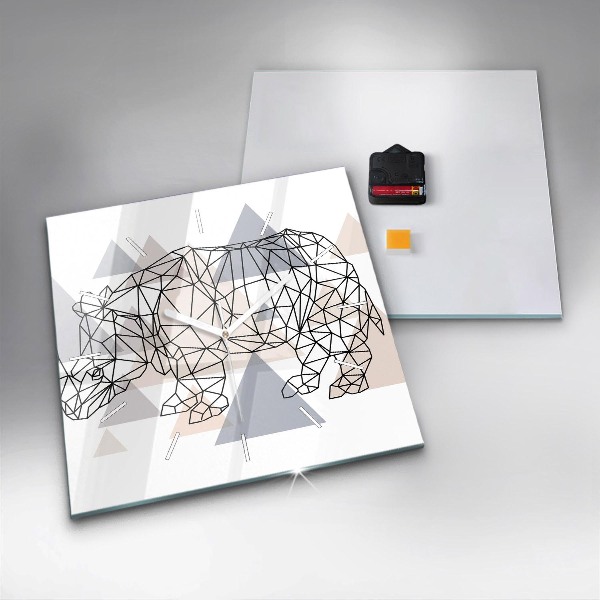 Reloj de pared cuadrado Patrón geométrico