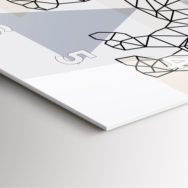 Reloj de pared cuadrado Patrón geométrico