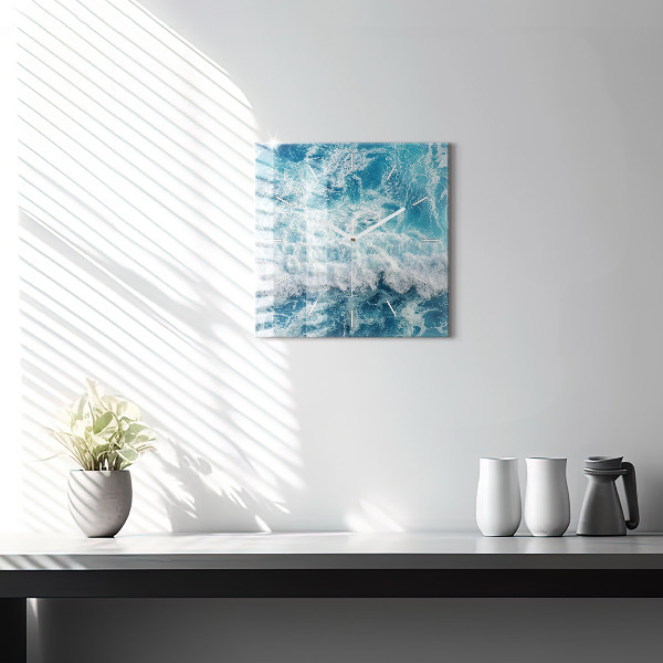 Reloj cuadrado Olas del océano