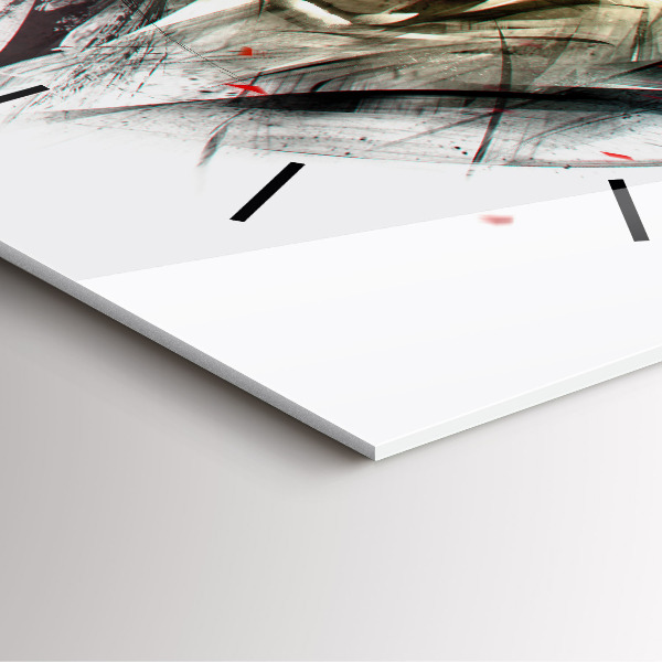 Reloj de pared cuadrado Retrato dibujado de un lobo