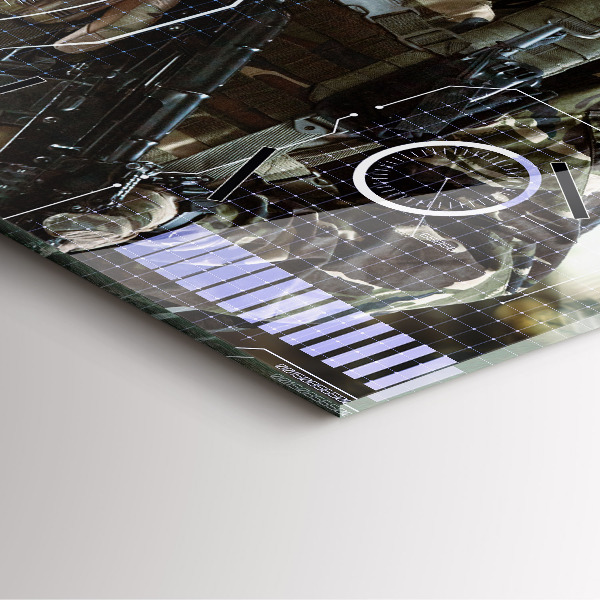 Reloj cuadrado Soldado con pistola